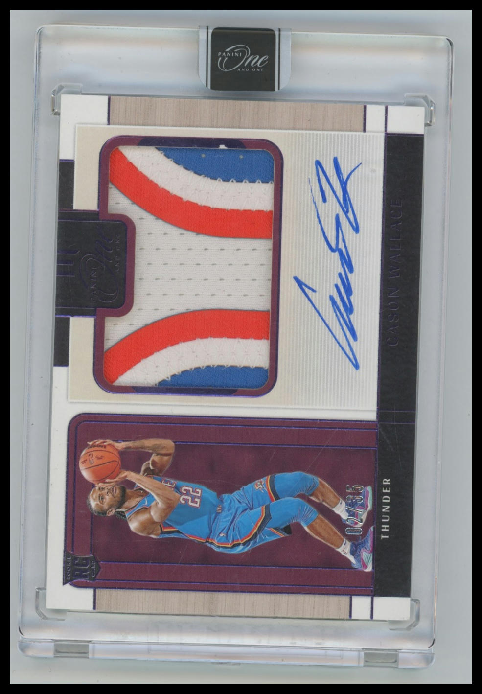 2023-24 Panini One and One Cason Wallace Precision Rookie Jersey Autographs /35  #PRJ-CWL