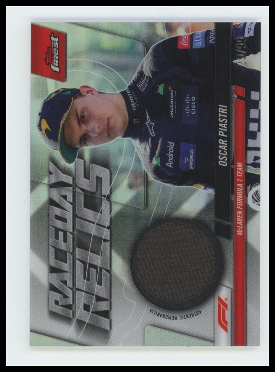 2024 Topps Finest Formula 1 Oscar Piastri Raceday Relics /99 #RDR-PIA