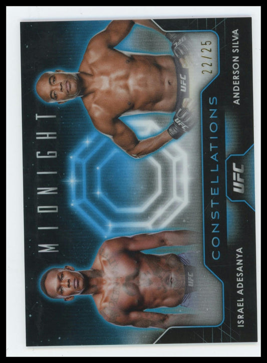 2024 Topps Midnight UFC Israel Adesanya / Anderson Silva Constellations /25 #CO-2
