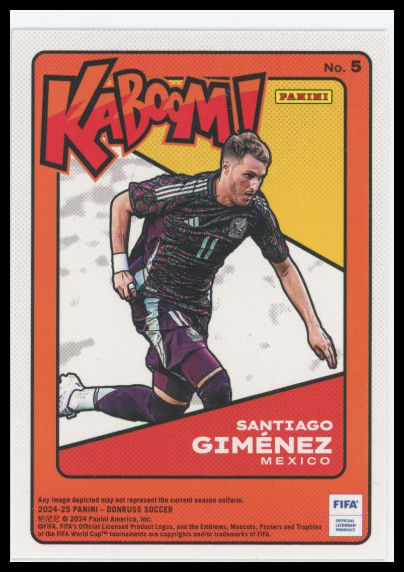 2024-25 Panini Donruss Santiago Gimenez Kaboom SP #5 Mexico