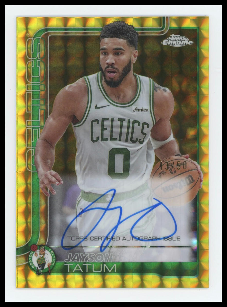 2025 Topps Chrome Jayson Tatum Auto Gold Geometric Refractor /50 #TCA-JT Celtics