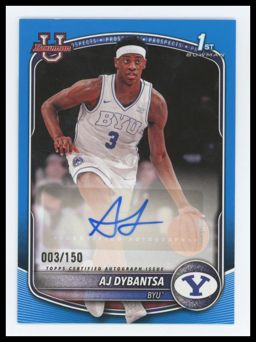2025 Bowman Basketball - AJ Dybantsa Blue 1st Bowman Auto 021/150 #PA-AY