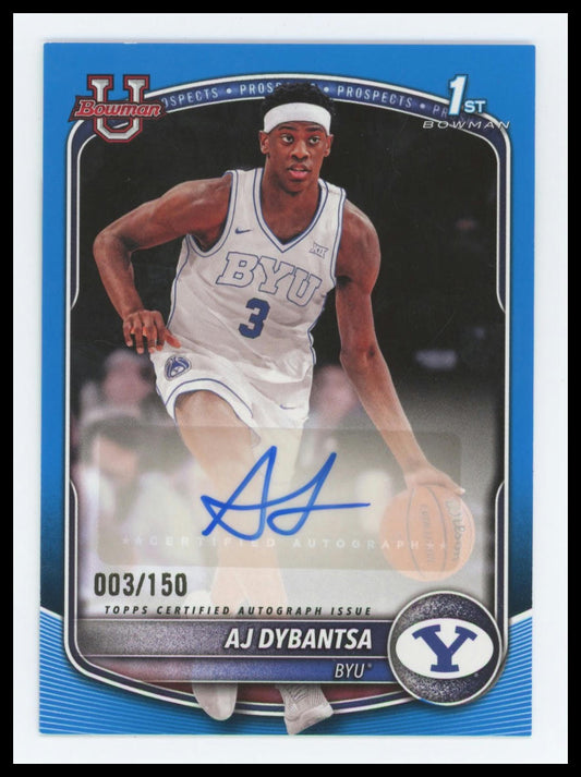 2025 Bowman Basketball - AJ Dybantsa Blue 1st Bowman Auto 021/150 #PA-AY