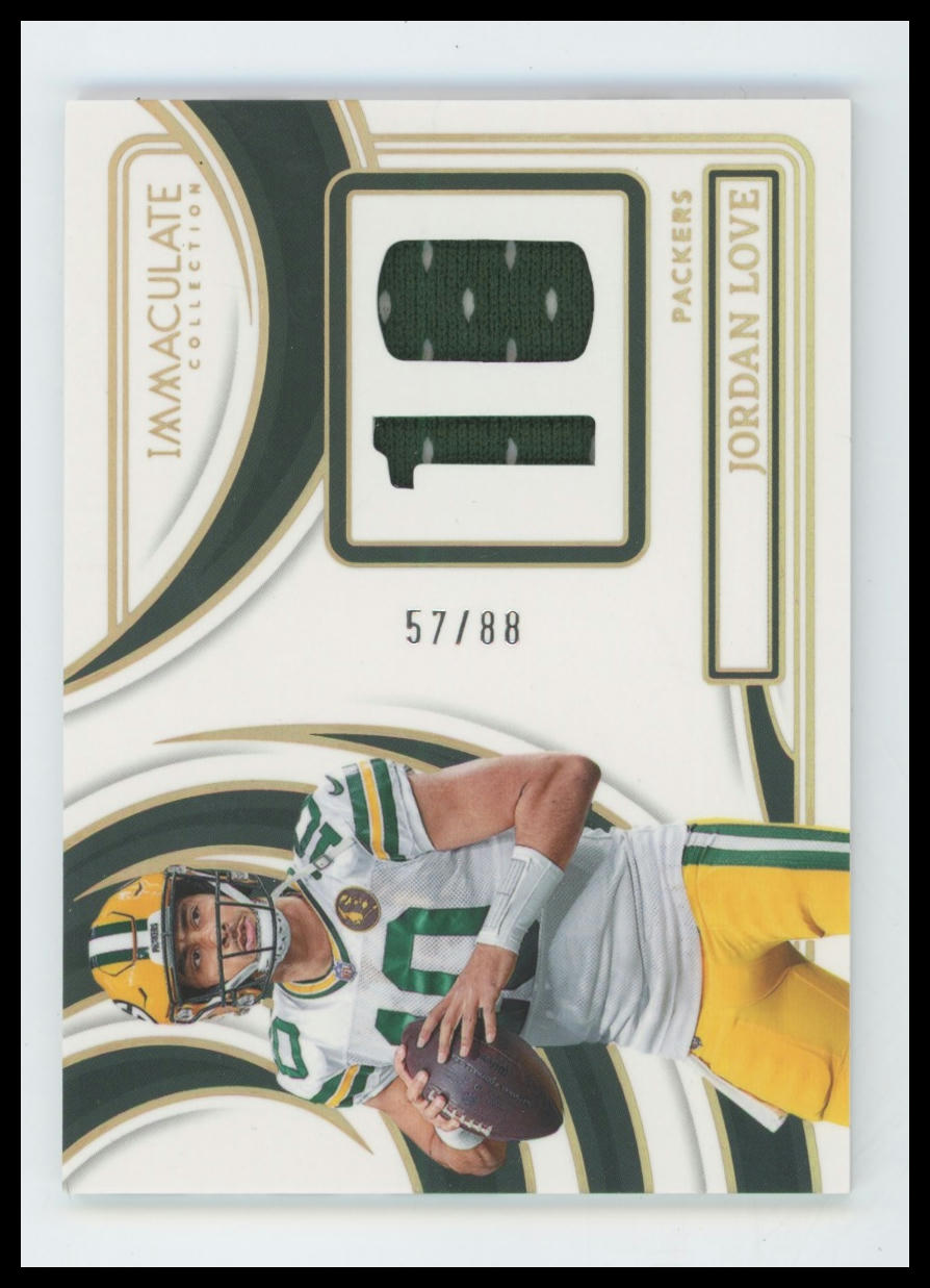 2024 Panini Immaculate Jordan Love Numbers Jersey #/88 Packers