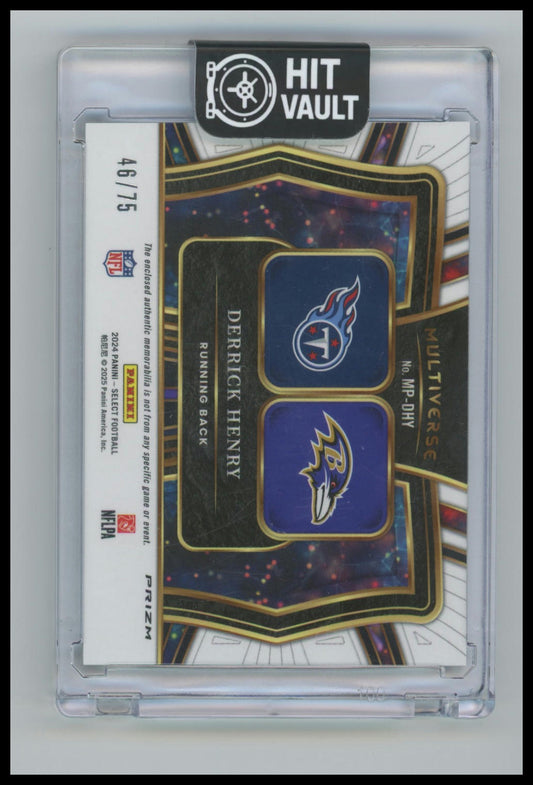 Derrick Henry 2024 Panini Select #MP-DHY White Prizm Multiverse Patch /75