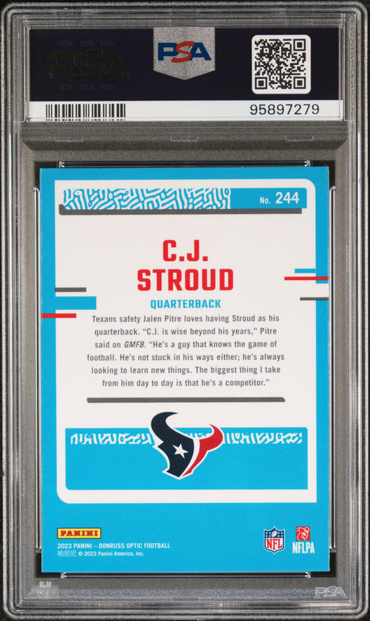 2023 Panini Donruss Optic Football C.J. Stroud #244 English PSA 10