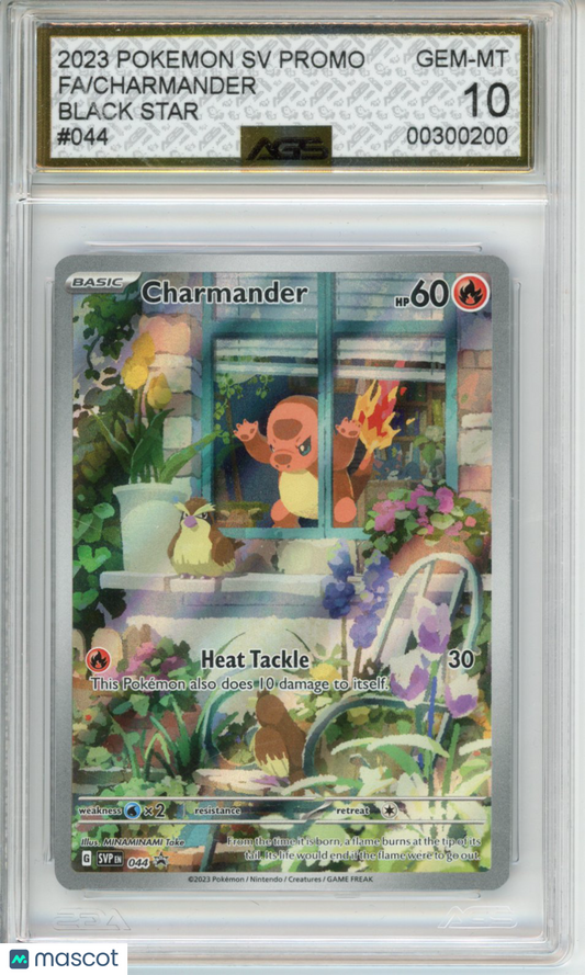 2023 Pokemon Obsidian Flames Charmander #044 AGS 10