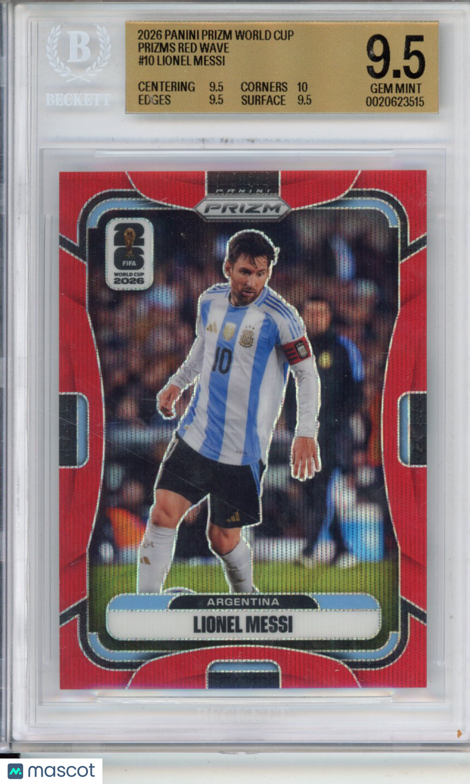 2026 Panini Prizm Lionel Messi #10 BGS 9.5