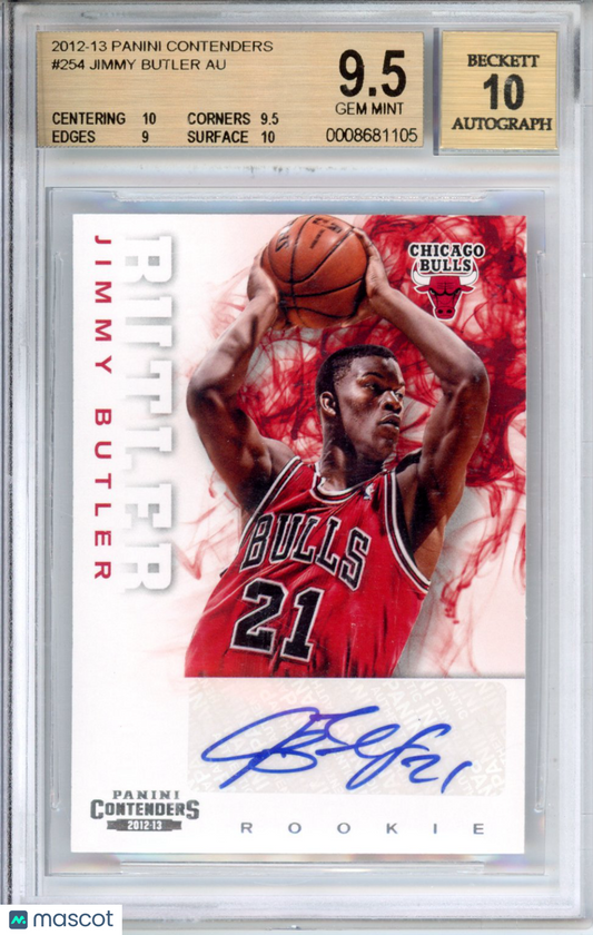 2012 Panini Contenders Jimmy Butler #254 BGS 9.5 Auto 10