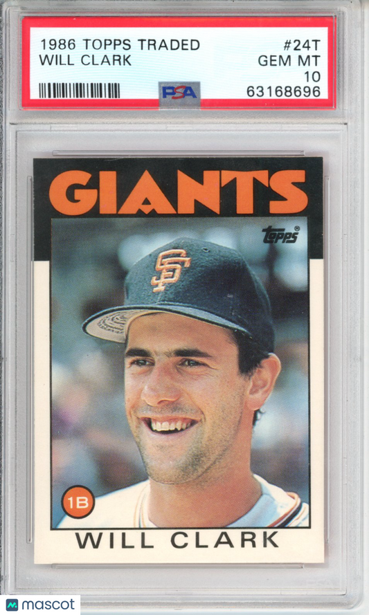 1986 Topps Traded Will Clark #24T PSA 10