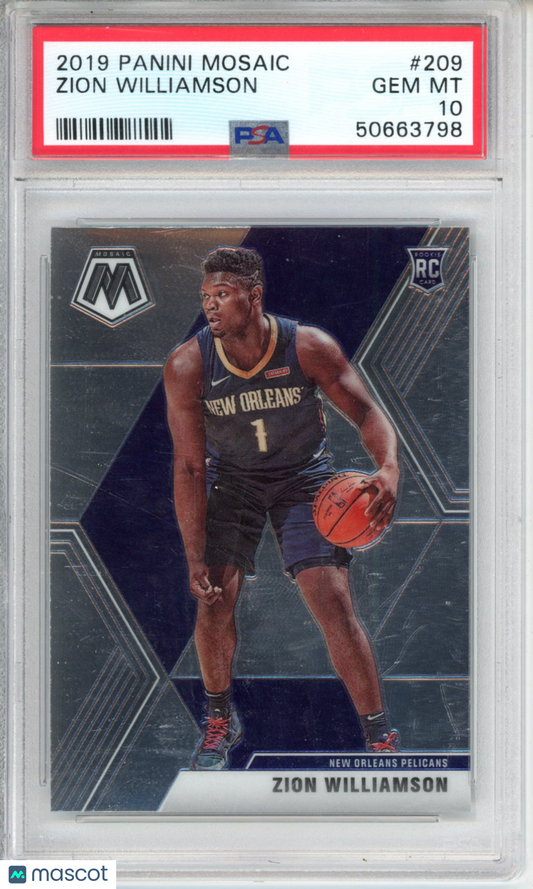 2019 Panini Mosaic Zion Williamson #209 PSA 10