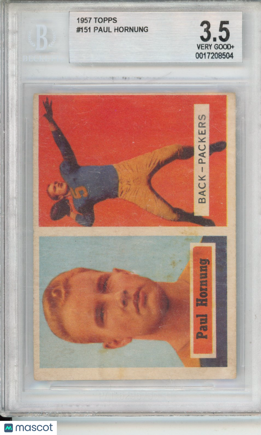 1957 Topps Paul Hornung #151 BVG 3.5