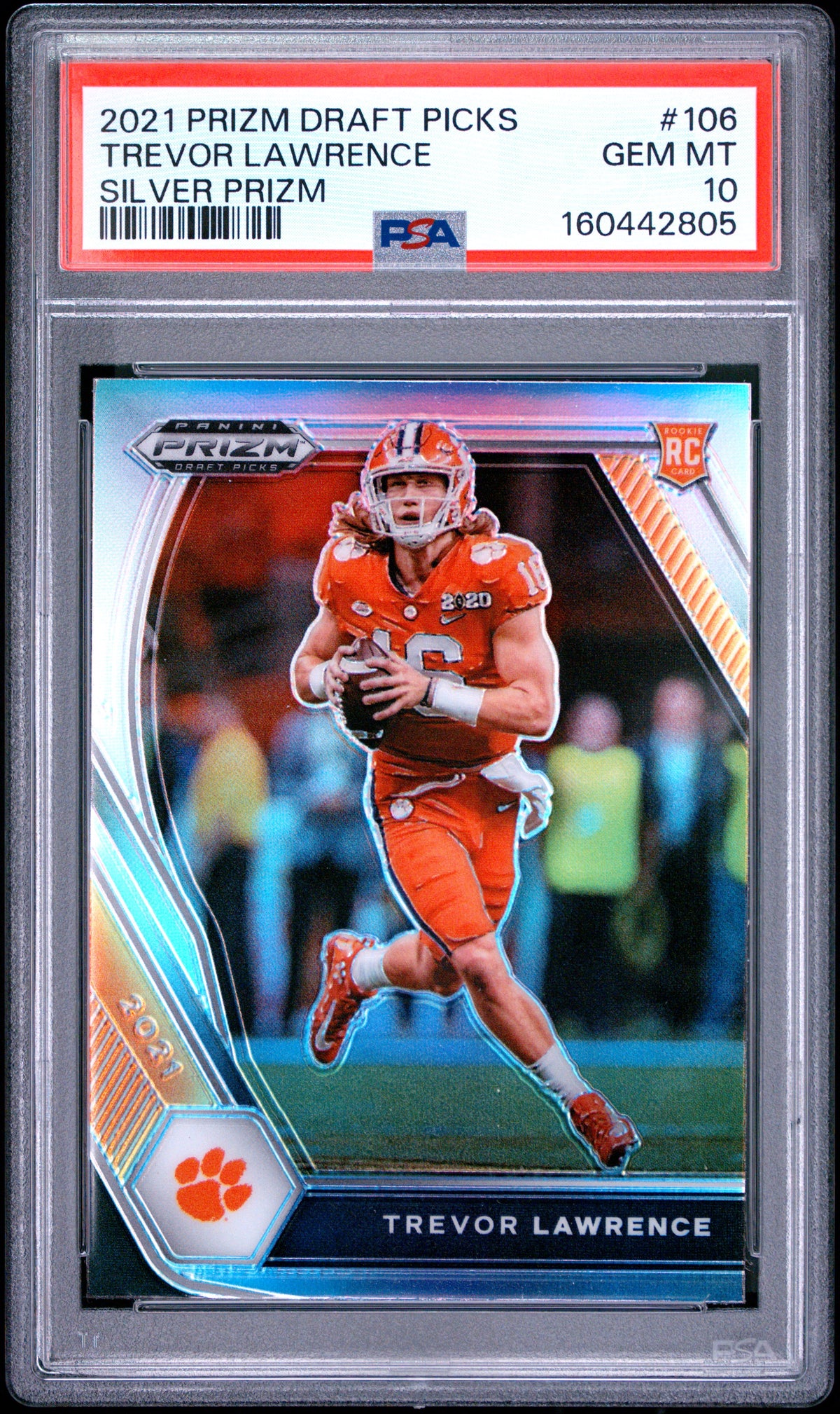 2021 Panini Prizm Draft Picks Football Trevor Lawrence #106 Silver English PSA 10