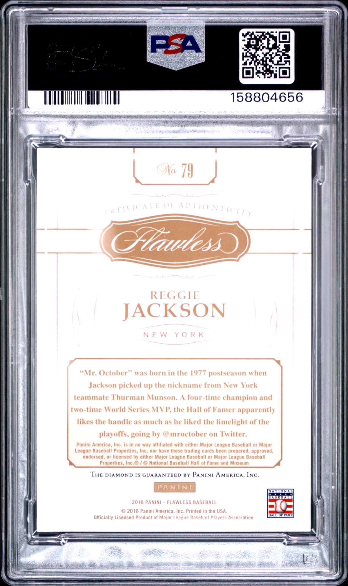 2018 unknown Panini Flawless Reggie Jackson 79 English PSA 9