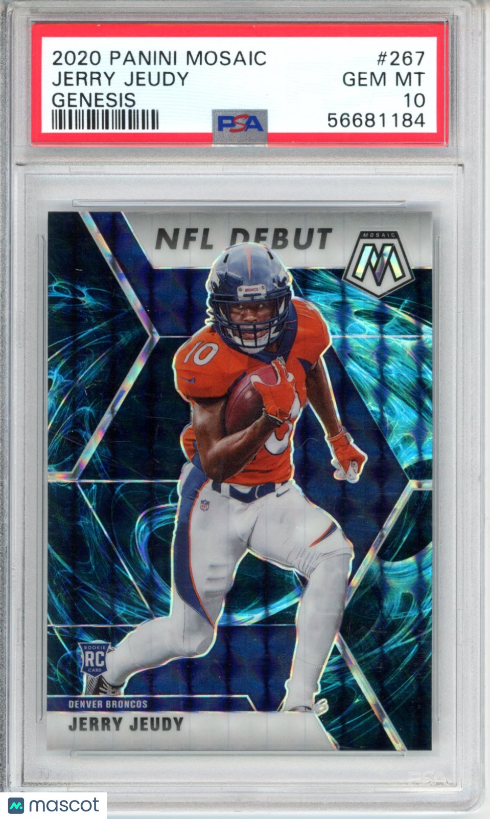 2020 Panini Mosaic Jerry Jeudy #267 Genesis PSA 10