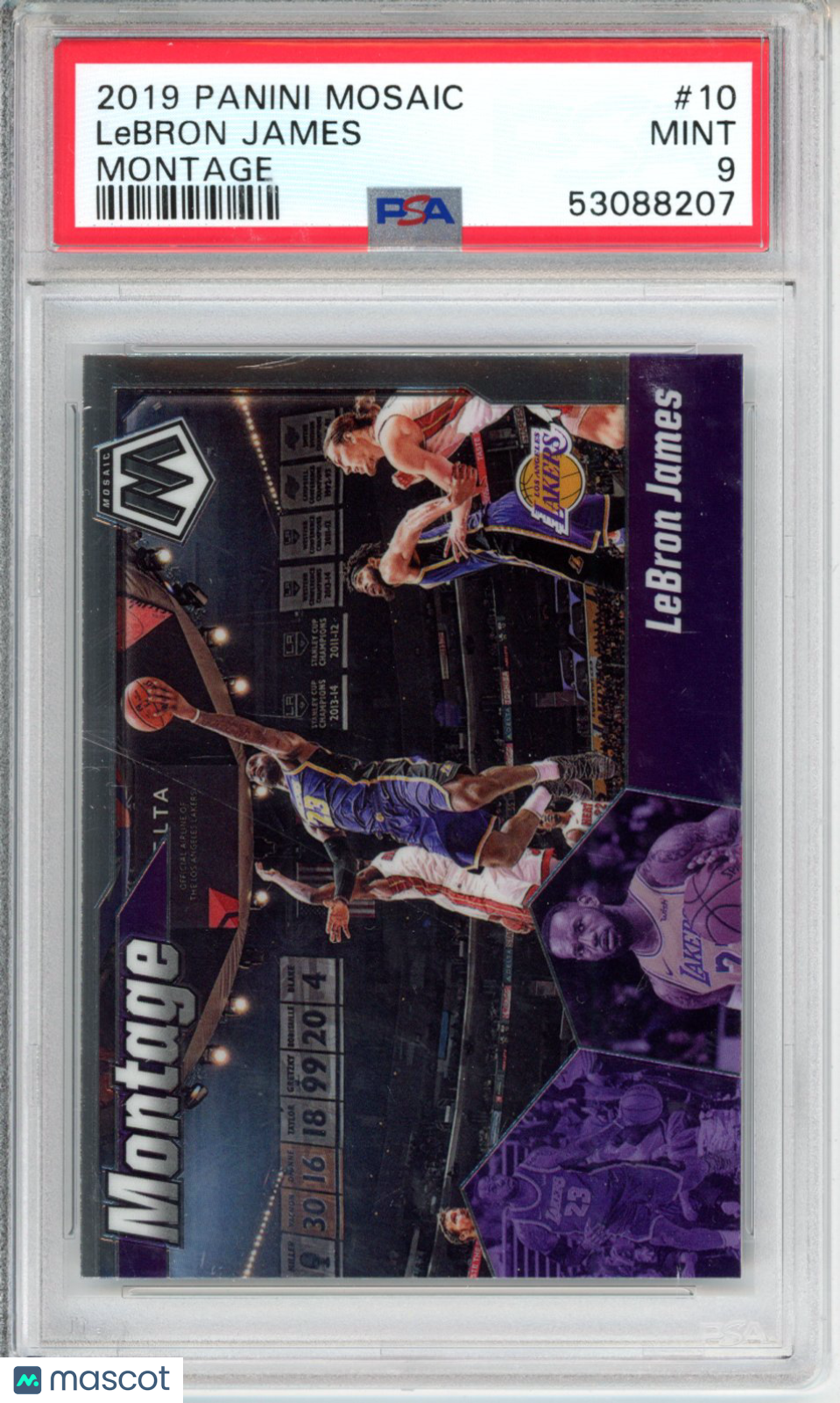 2019 Panini Mosaic Montage LeBron James #10 PSA 9