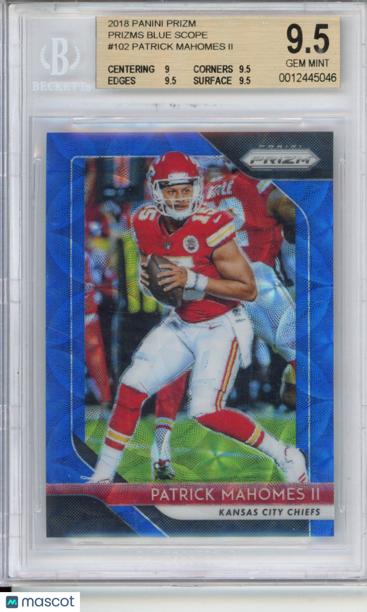2018 Panini Prizm Patrick Mahomes II #102 BGS 9.5