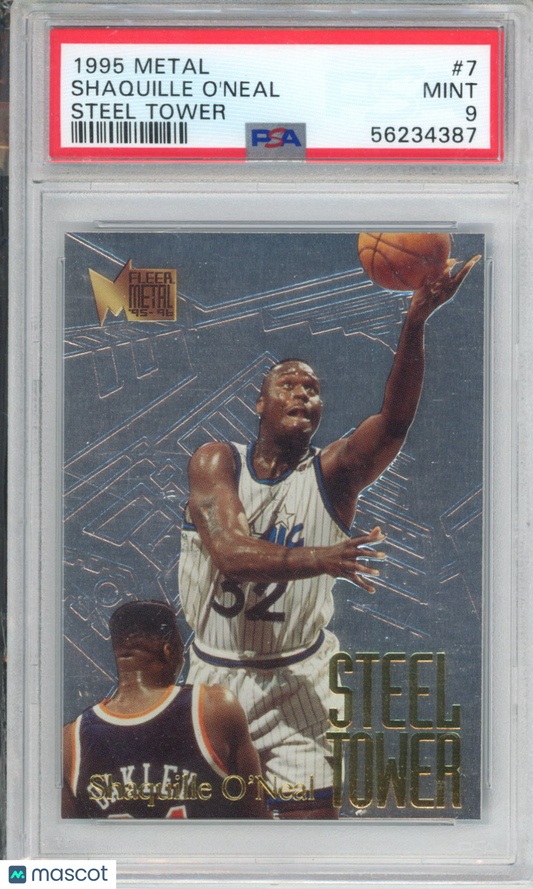 1995 Metal Steel Tower Shaquille O'Neal #7 PSA 9