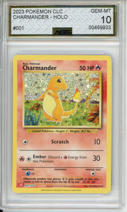 2023 Trading Card Game Classic Charizard & Ho-Oh ex Deck Charmander #001 English AGS 10