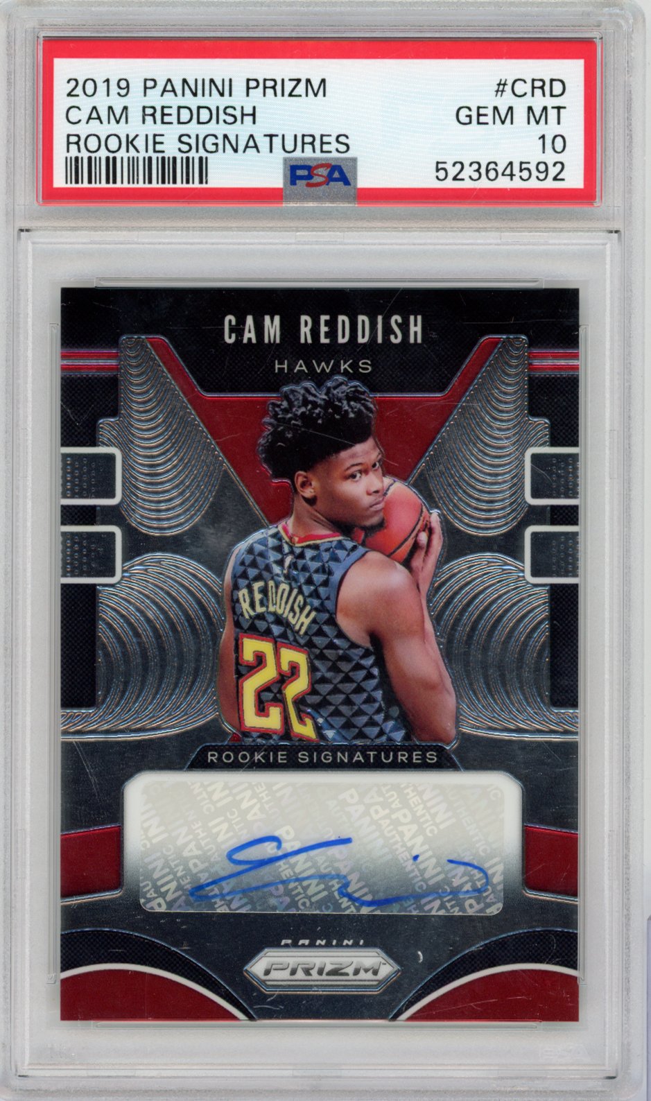 2019 Panini Prizm Basketball Cam Reddish #RP-CRD Prizm Penmanship English PSA 10