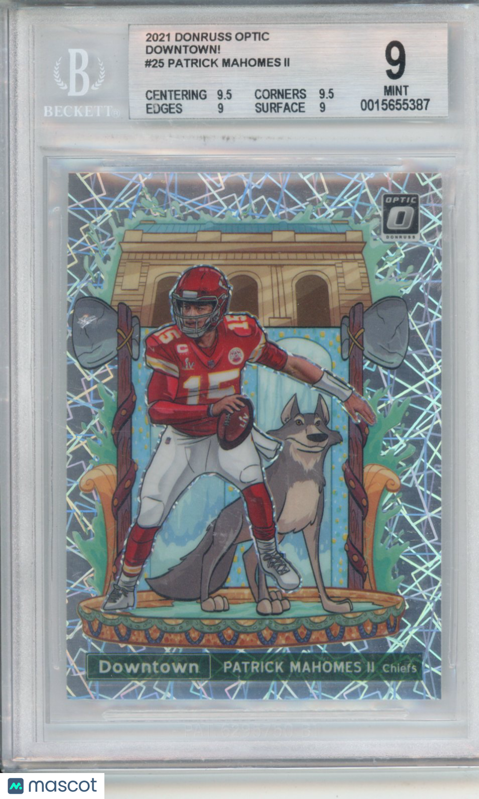 2021 Donruss Optic Downtown! Patrick Mahomes II #25 BGS 9