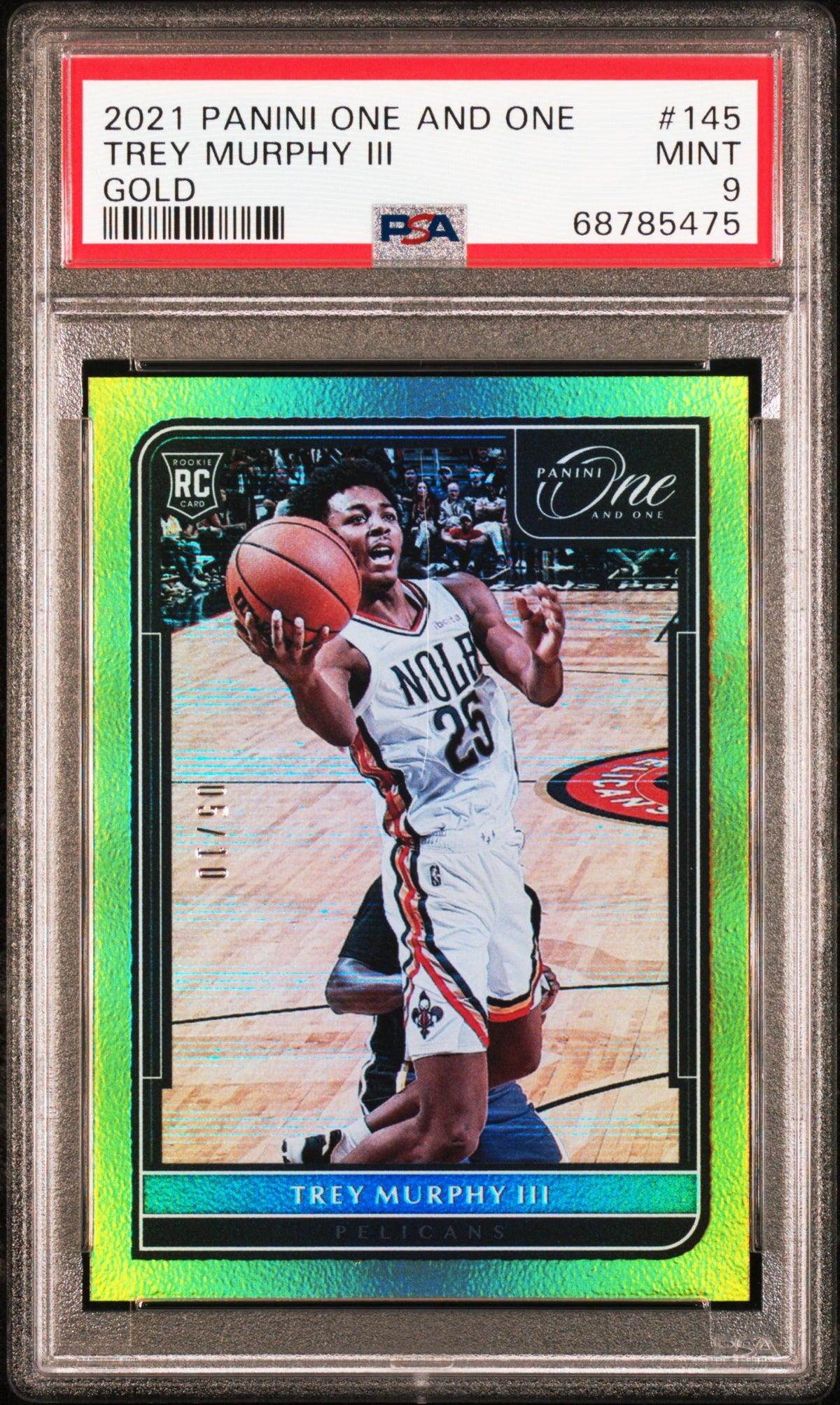 2021 Panini ONE AND ONE TREY MURPHY III #145 GOLD English PSA 9