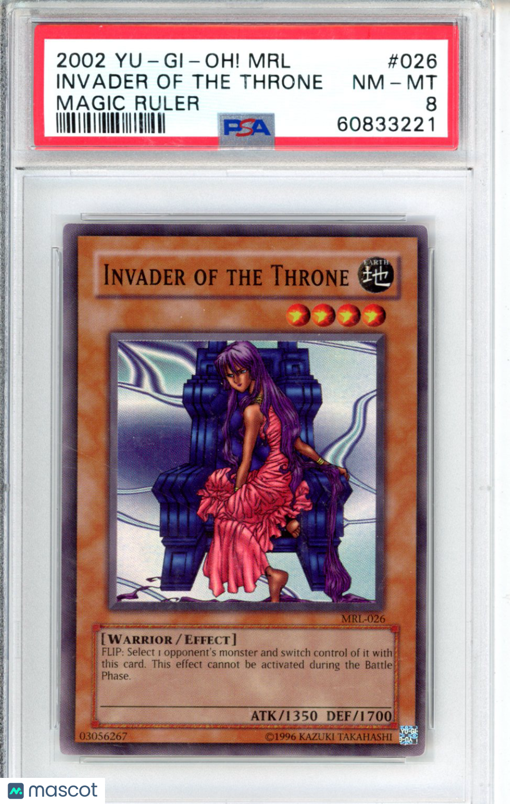 2002 Yu-Gi-Oh! MRL-Magic Ruler Invader Of The Throne #026 Magic Ruler PSA 8