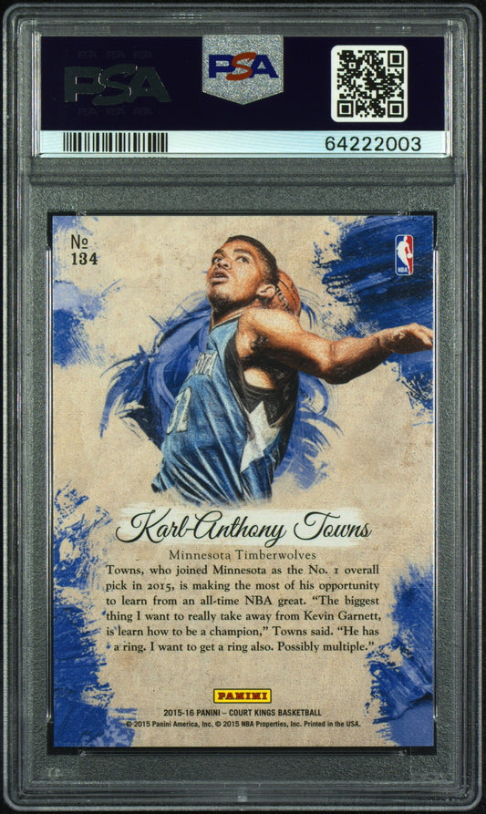 2015 Panini Court Kings Karl-Anthony Towns #134 PSA 10