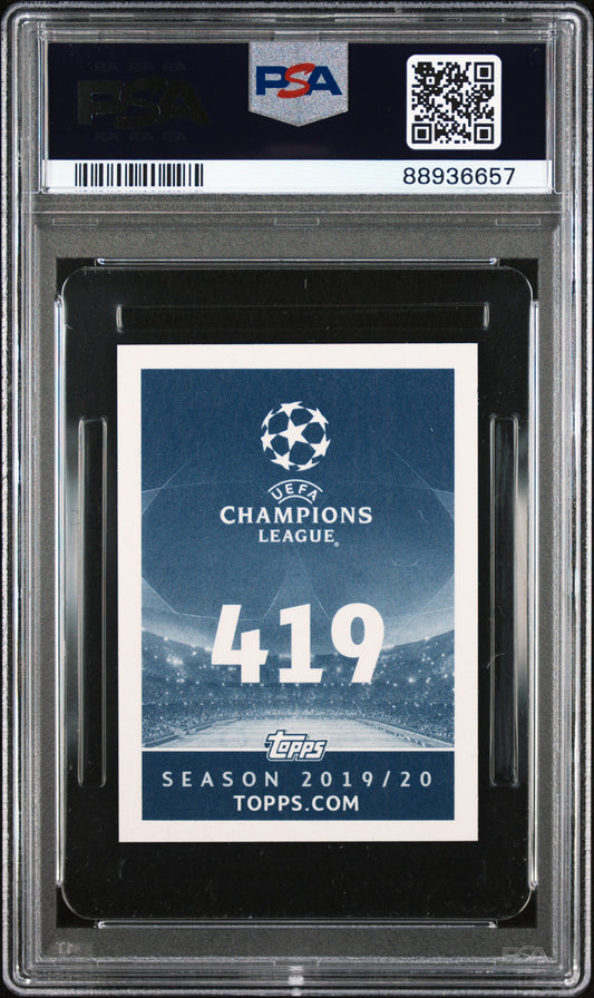 2019 Topps UEFA Champions League Stickers Erling Haaland #419 PSA 10
