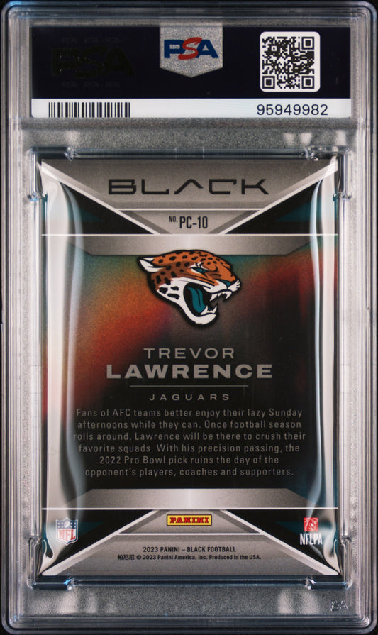 2023 Panini Black Prolific Trevor Lawrence #PC10 PSA 10