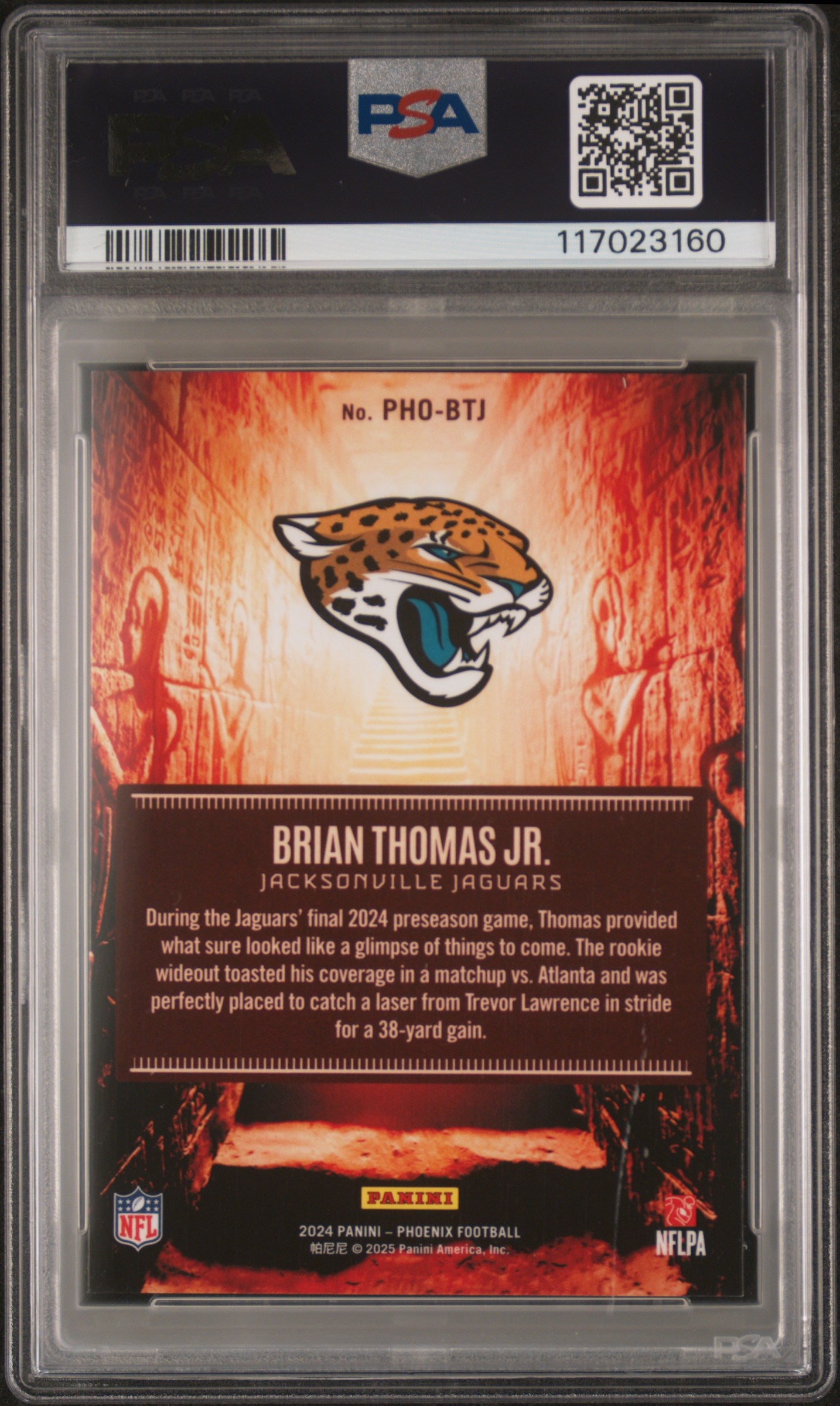 2024 Panini Phoenix Phoenician Brian Thomas JR. #PHOBTJ PSA 10
