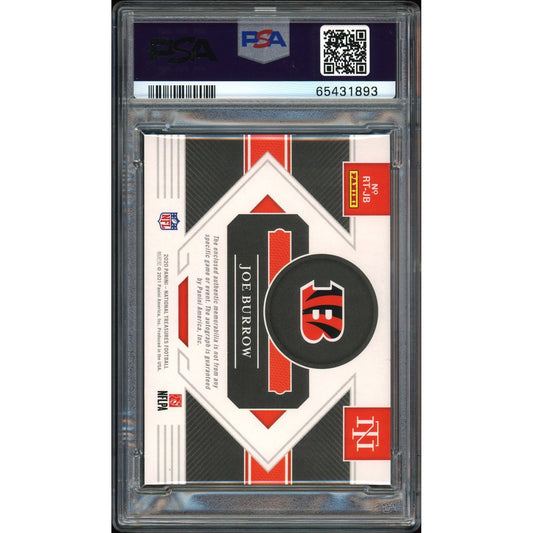 2020 National Treasures Joe Burrow Rookie Patch Auto NFL Shield RPA RC PSA 9