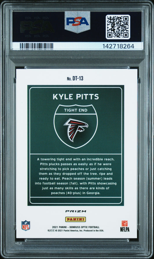 2021 Panini Donruss Optic Downtown Kyle Pitts #DT13 PSA 10