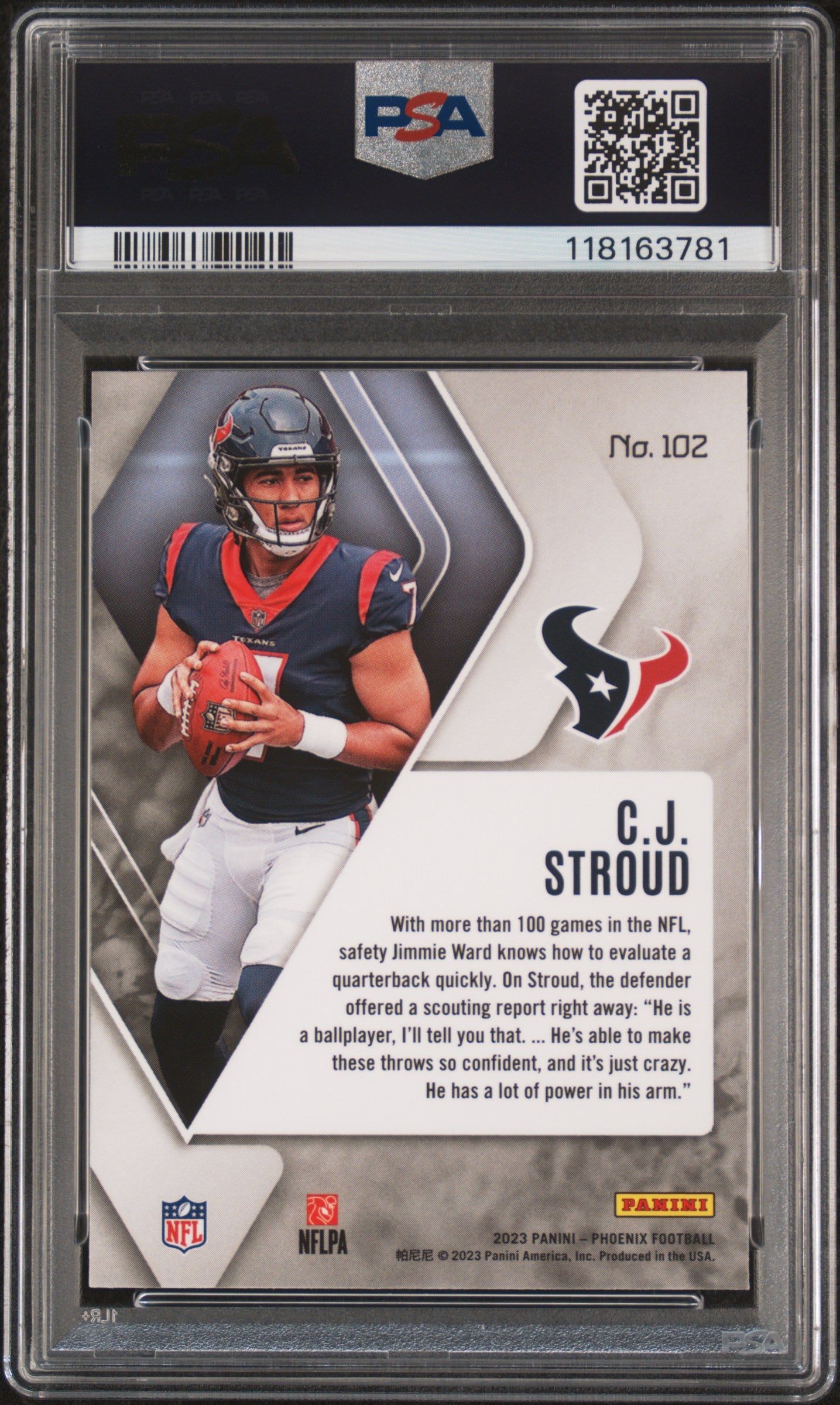 2023 Panini Phoenix CJ Stroud #102 PSA 9