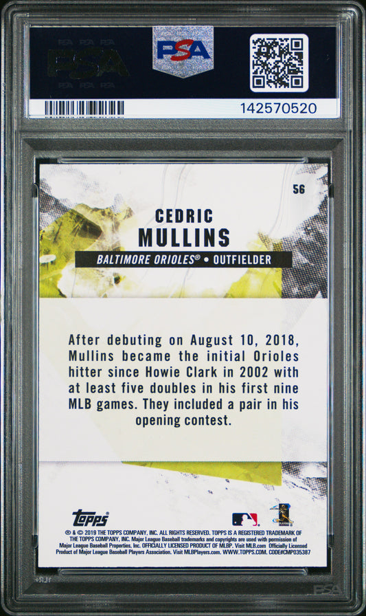 2025 Topps Archives Signature Series Cedric Mullins #56 2019 Fire PSA 9