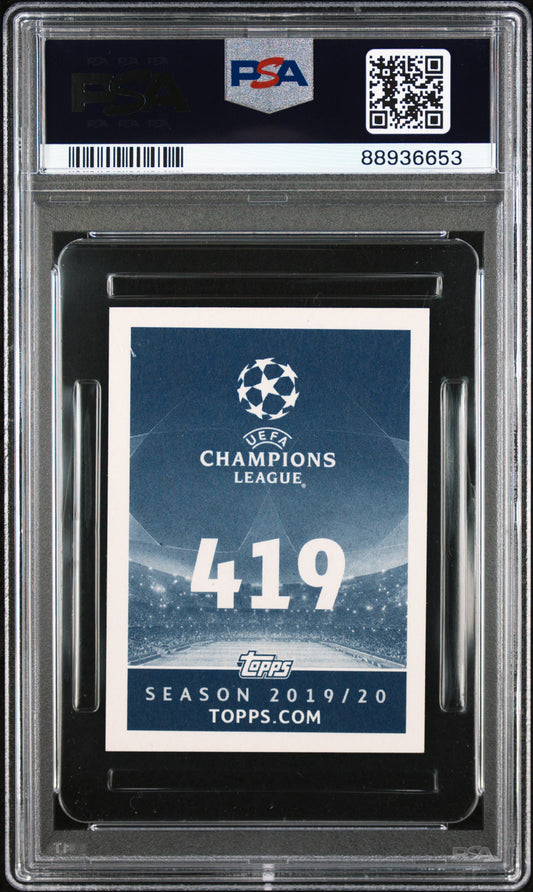 2019 Topps UEFA Champions League Stickers Erling Haaland #419 PSA 10