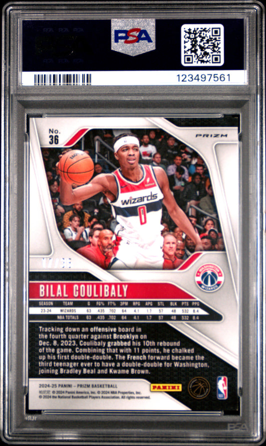 2024 Panini Prizm Bilal Coulibaly #36 White Ice PSA 9