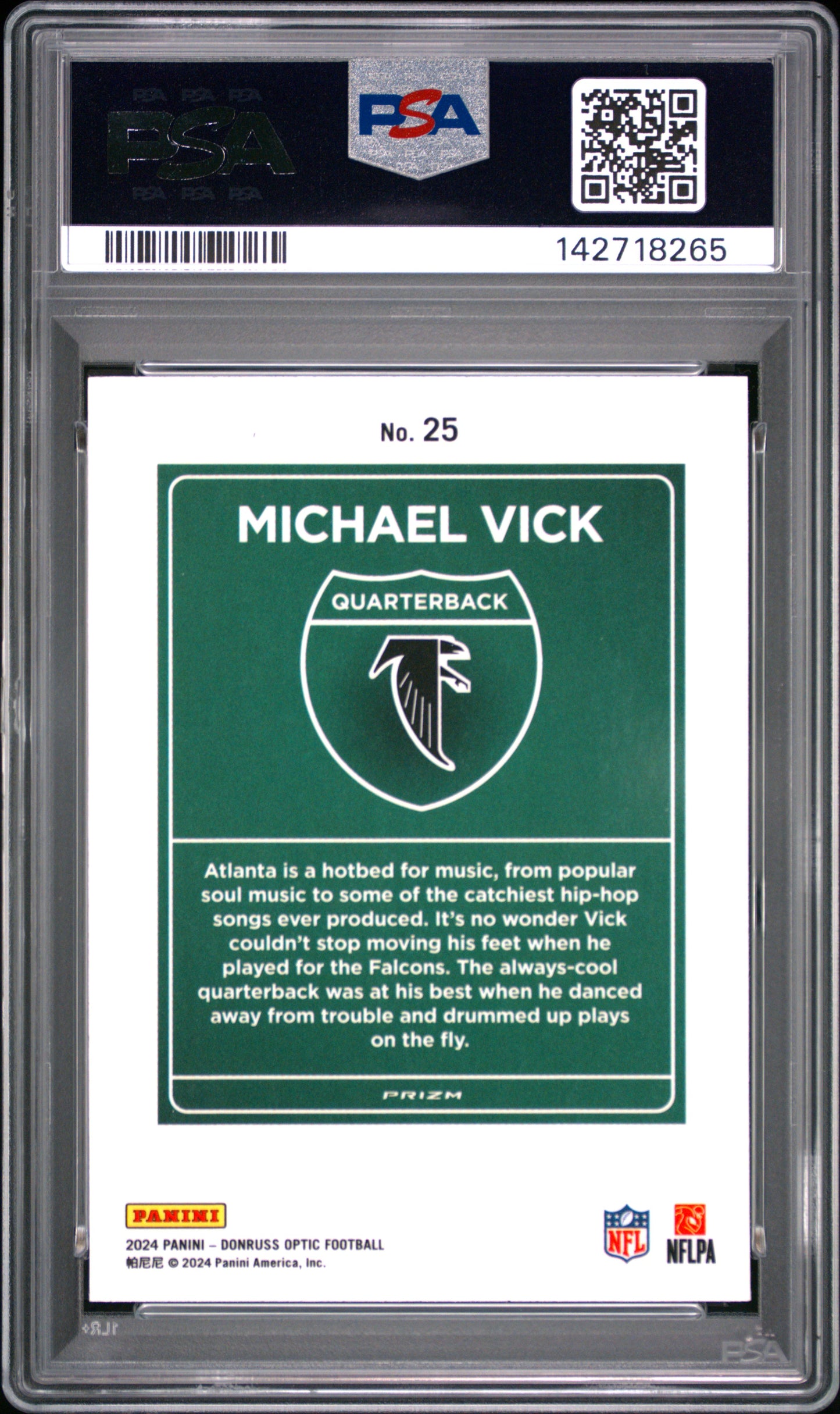 2024 Panini Donruss Optic Downtown! Michael Vick #25 PSA 9