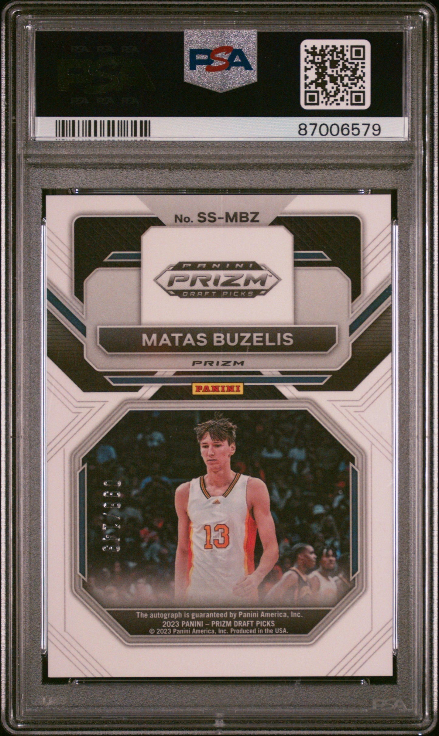 2023 Panini Prizm Draft Picks Sensational Signature Matas Buzelis #SSMBZ Red PSA 9