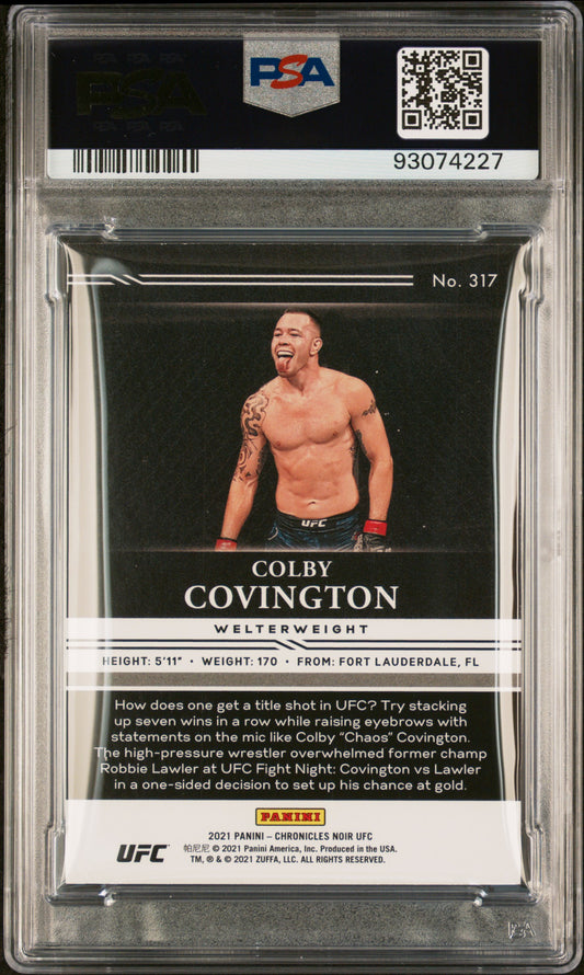 2021 Panini Chronicles UFC Colby Covington #317 PSA 8