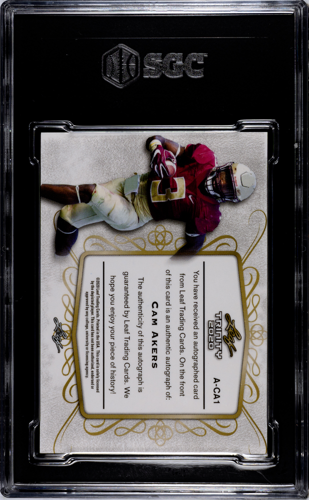 2020 Leaf Trinity Cam Akers #A-CA1 Autograph SGC 10 Auto 10