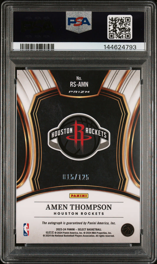 2023 Panini Select Rookie Signatures Amen Thompson #RSAMN PSA 9
