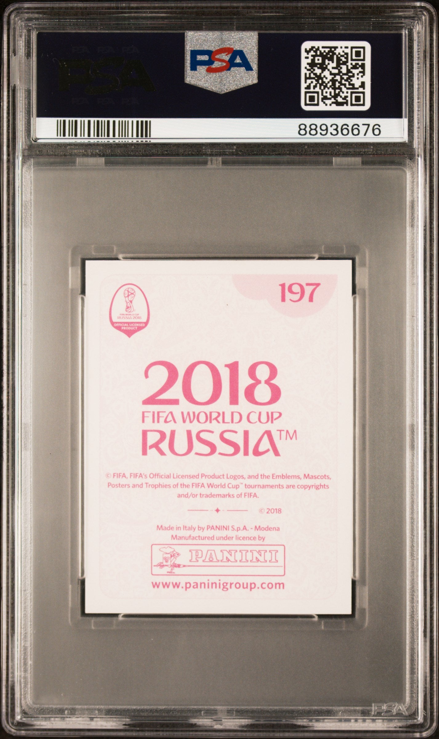 2018 Panini World Cup Stickers Kylian Mbappe #197 Pink Back PSA 6