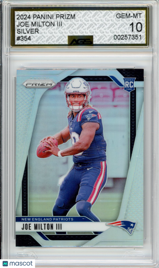 2024 Panini Prizm Joe Milton III #354 AGS 10
