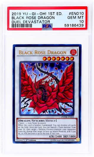 2019 Yu-Gi-Oh! Duel Devastator Black Rose Dragon #DUDE-EN010 1st edition PSA 10