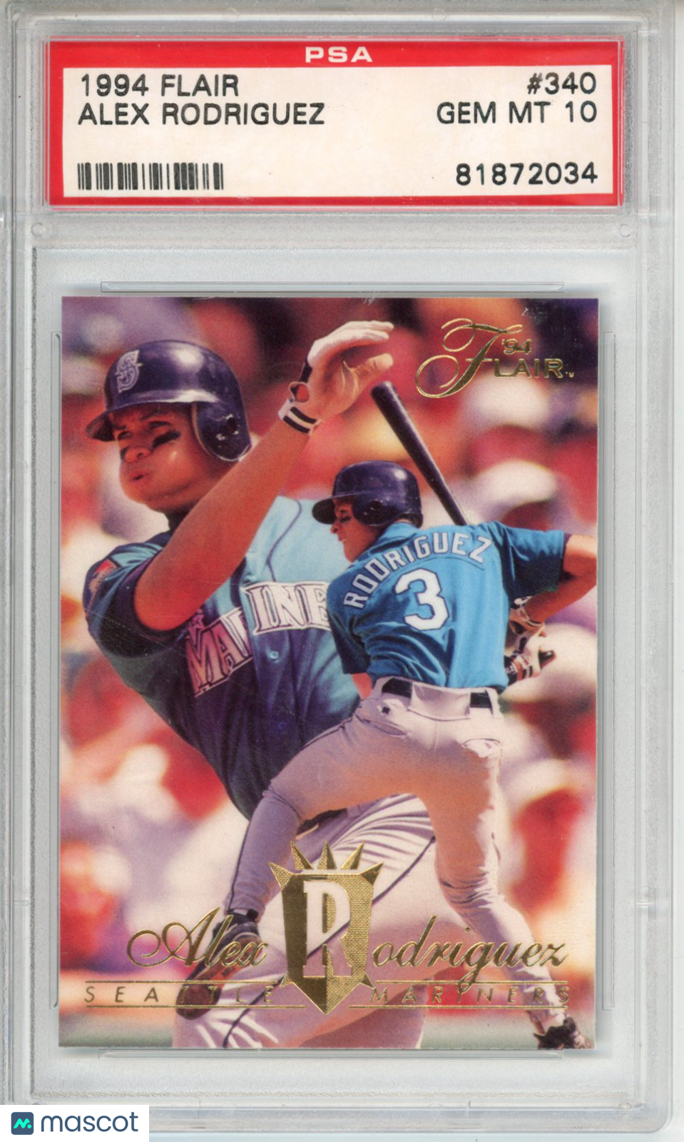 1994 Flair Alex Rodriguez #340 PSA 10