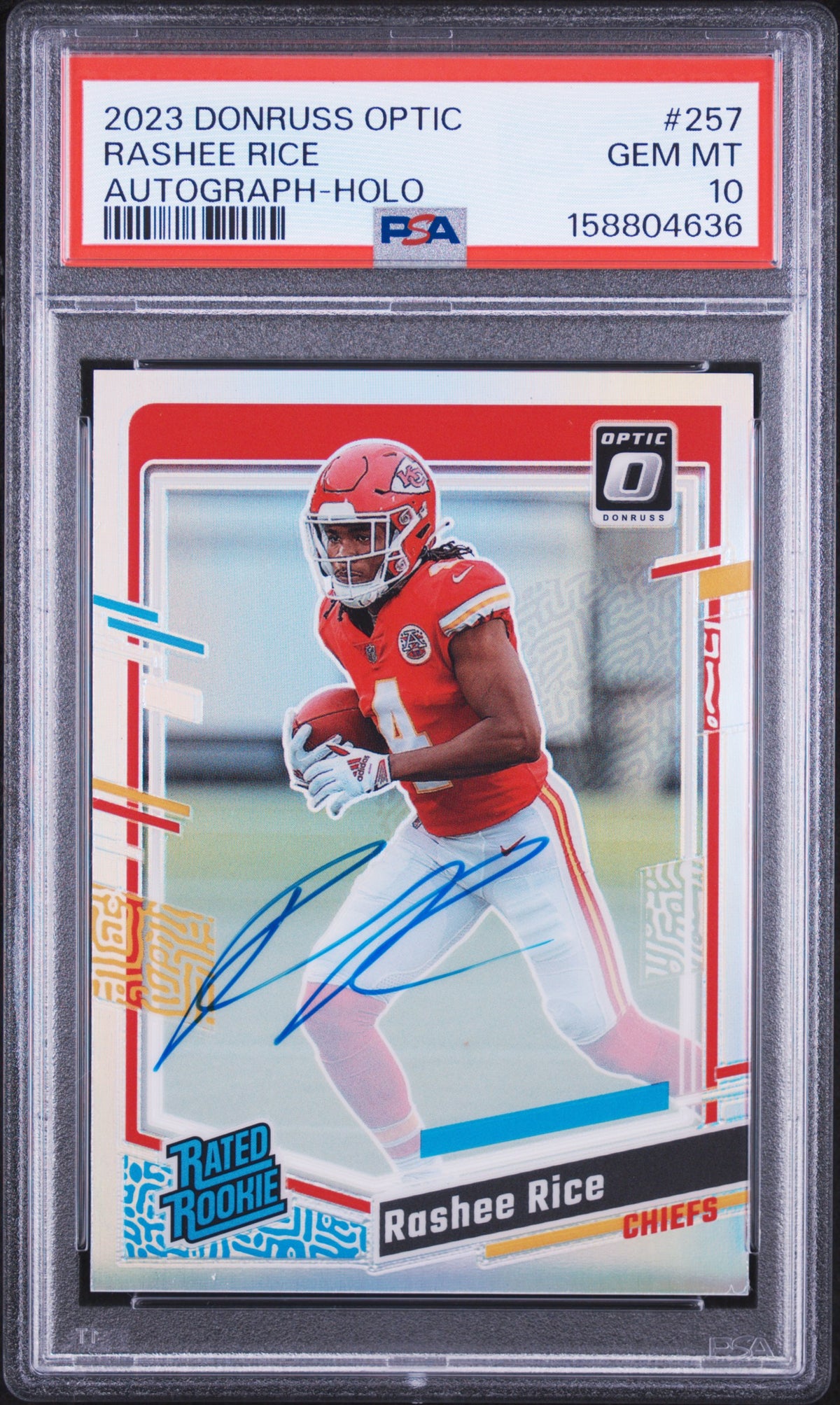 2023 Panini Donruss Optic Rashee Rice Autograph-Holo 257 English PSA 10