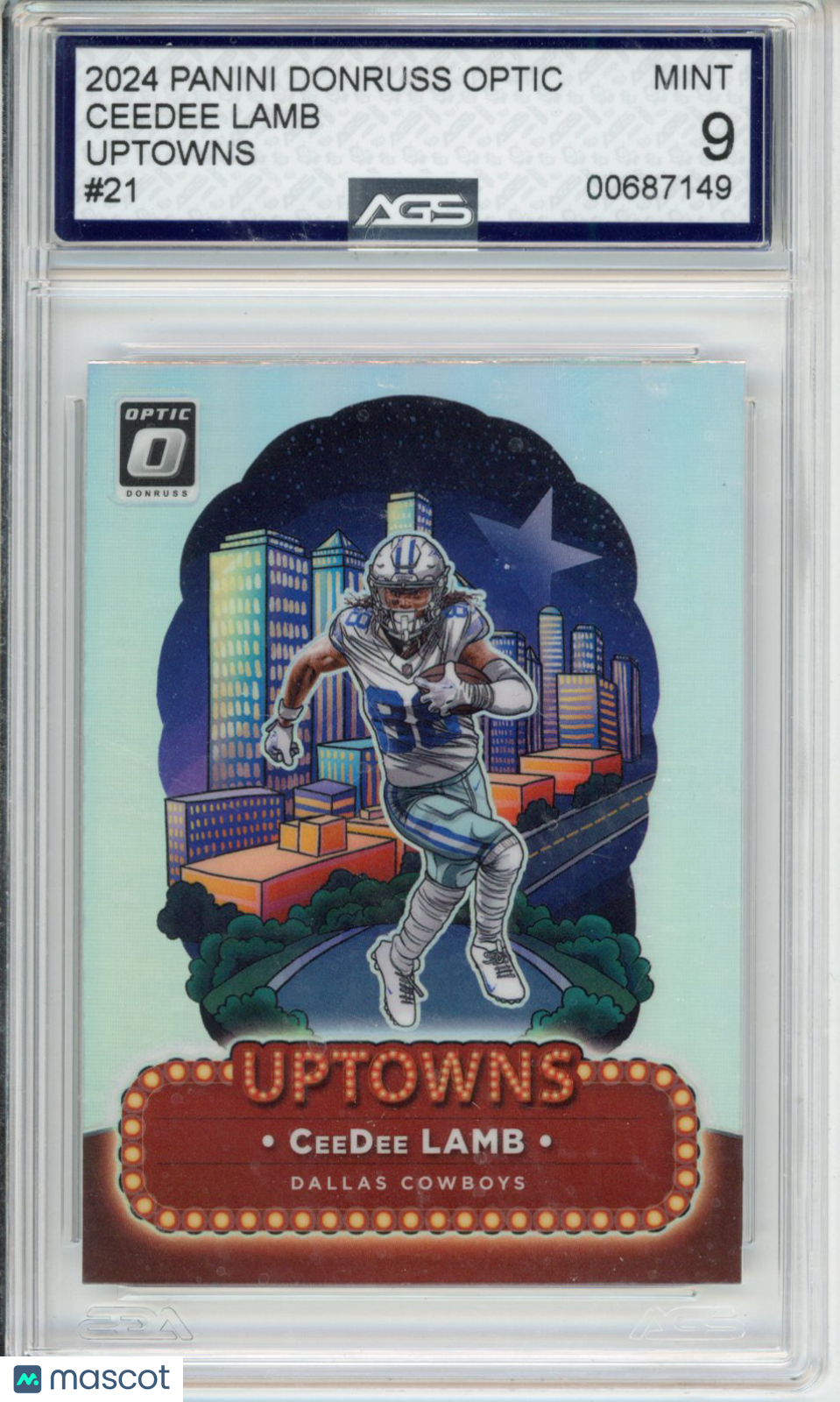 2024 panini donruss optic CeeDee Lamb #21 uptown AGS 9