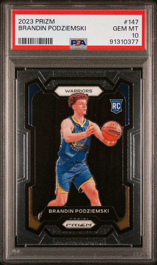 2023 Panini Panini Prizm Brandin Podziemski #147 PSA 10