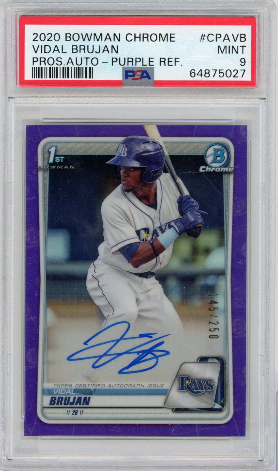 2020 unknown 1st Edition Baseball Vidal Brujan #CPA-VB Refractor English PSA 9
